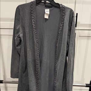 Gray Women's Cardigan Sweater